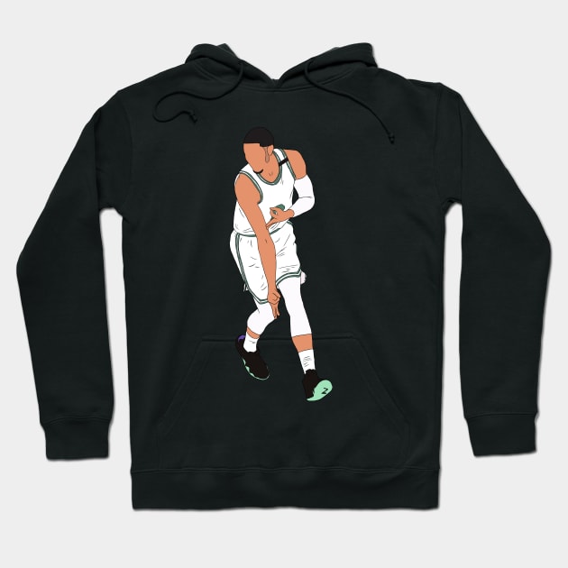 Jayson Tatum 3 Point Celebration Hoodie by rattraptees